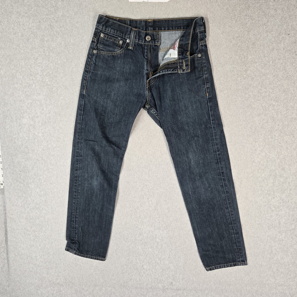 Levi's 521 Men Jeans 28X30 Blue Denim Slim Taper 26" Inseam